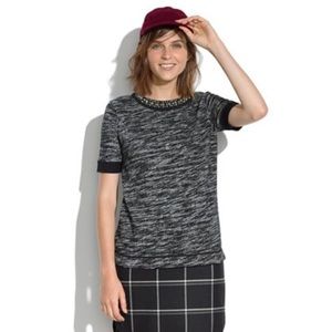 Madewell Sparkle Trim Sweatshirt Tee